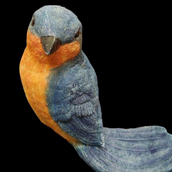 Bluebird Statue Birdfeeder Bird Seed Resin Patio Lawn Garden Home Decor NEW - Picture 8 of 9